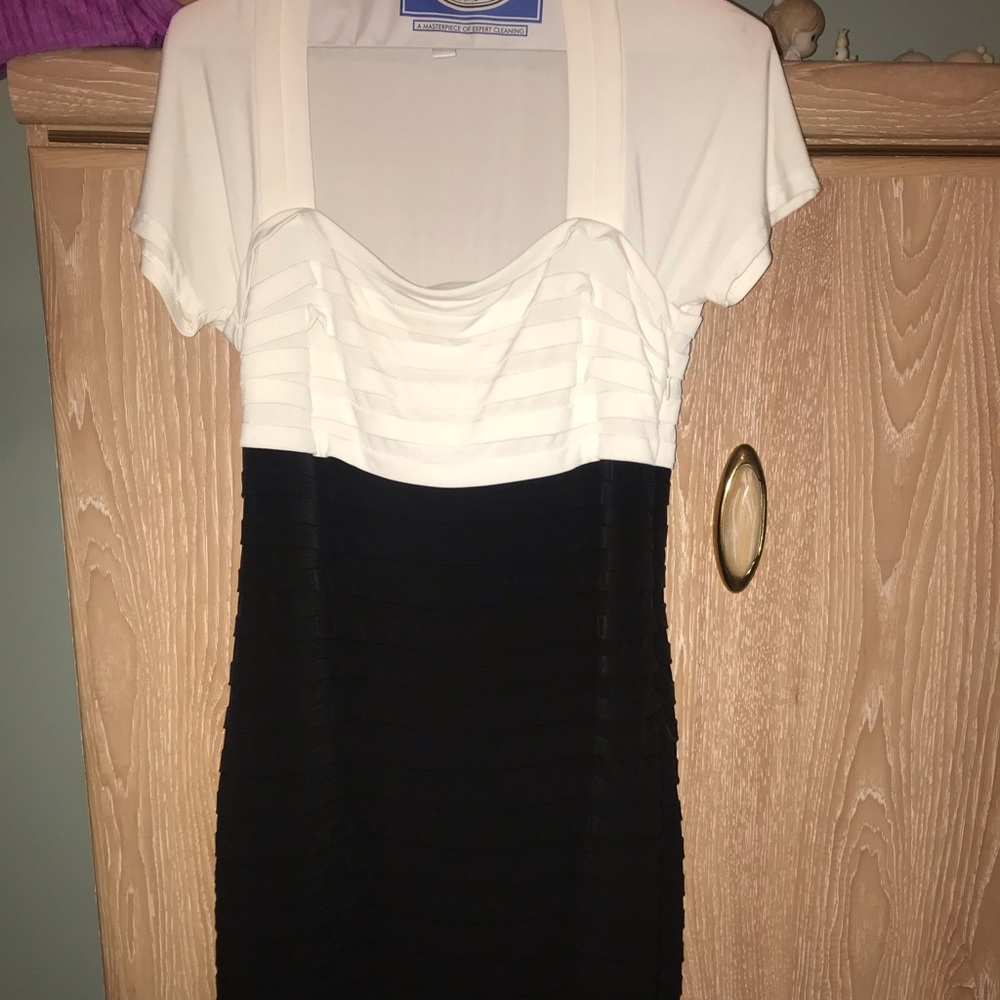 Black and White Straight Dress